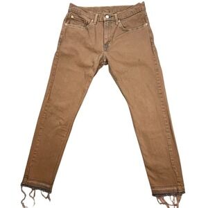 Levi's Brown 512 Slim Taper Raw Hem Jeans Mens 32x30